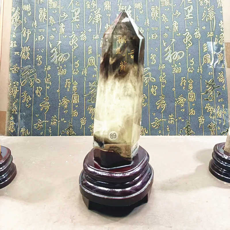 Natural Citrine Quartz Crystal Wand — Yellow Healing Point, Abundance & Positivity Stone