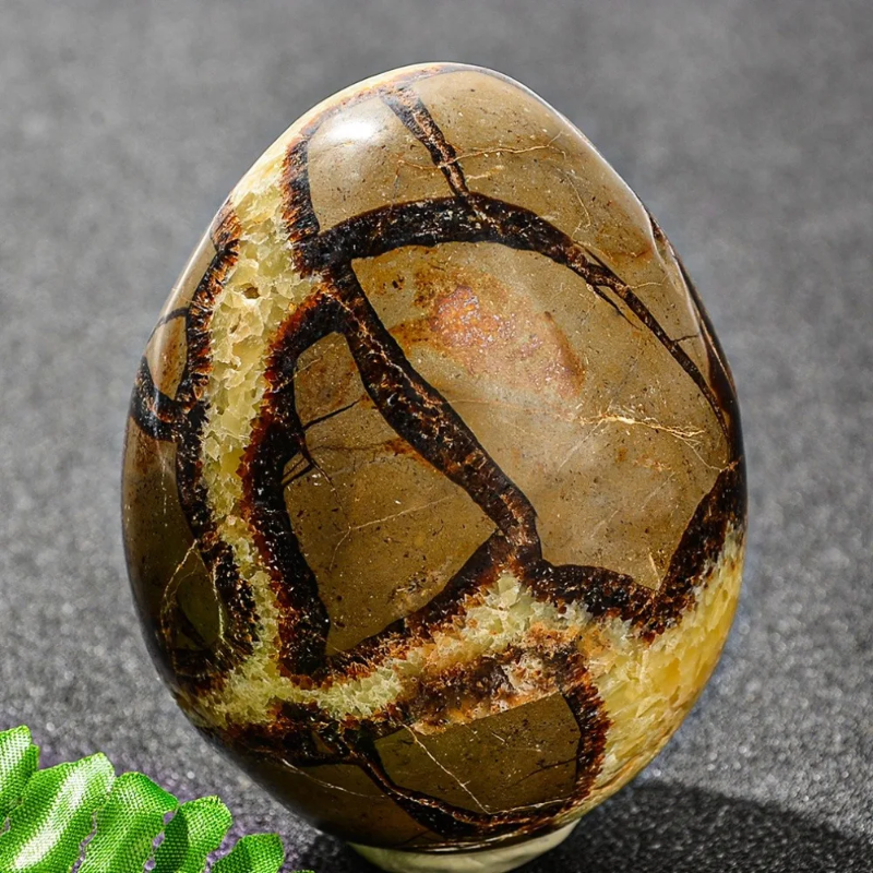 CrystalHola Septarian Dragon Egg Turtle Back  Stone Statue 500-1200g Natural Quartz  Healing  Stones Natural  Crystal Crafts