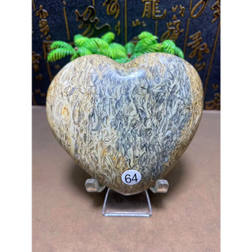 Natural Quartz Crystal Carved Heart — Polished Love Stone, Home Decor for Couples