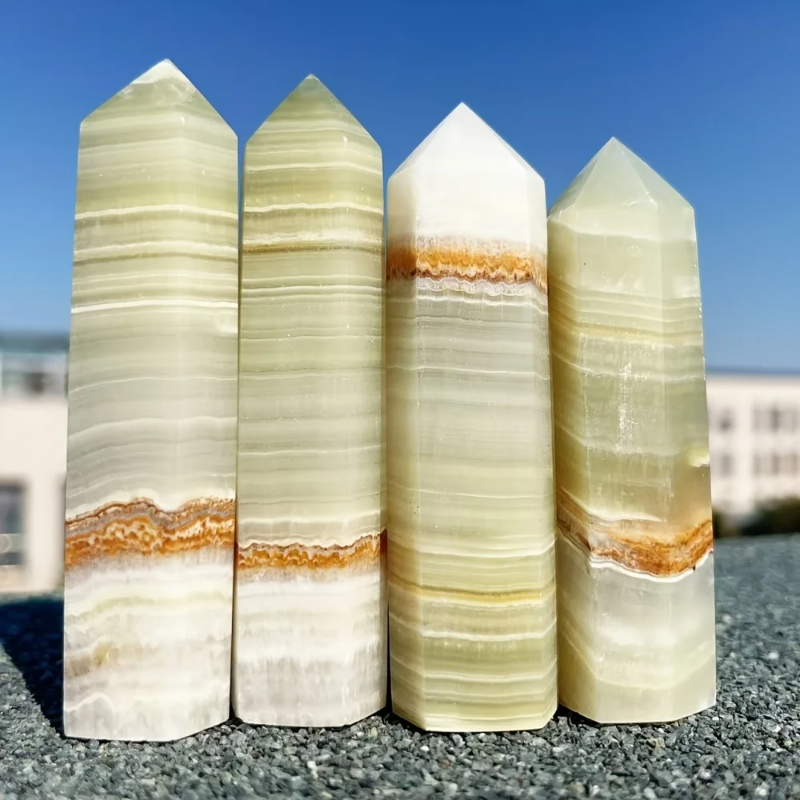 9-10CM Natural Afgan Jade Point Tower Birthday Gifts  Engraving Jade   Healing Crystals Angel Chakra Crystals