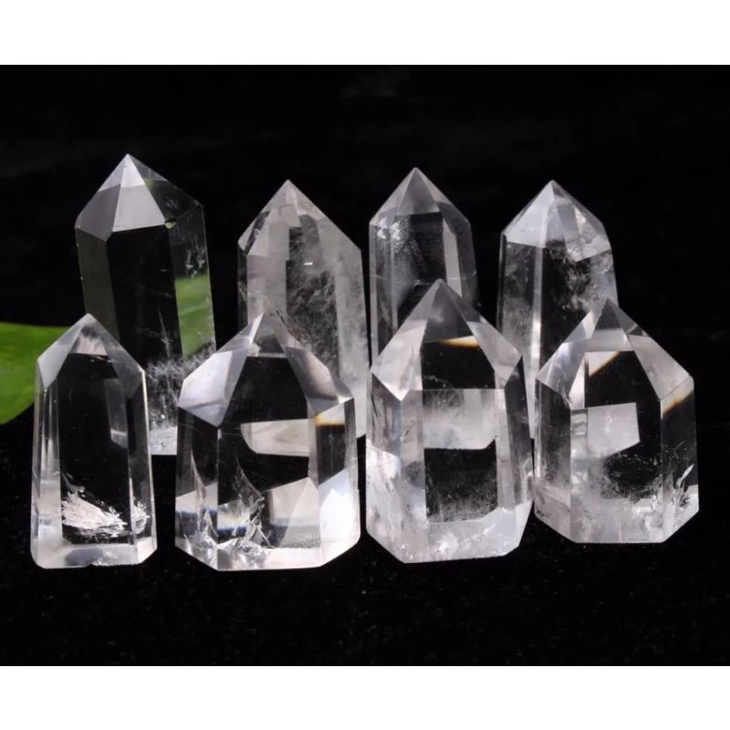 Large Lemurian Seed Quartz Crystal Points — Set of 6 Natural Raw Healing Stones