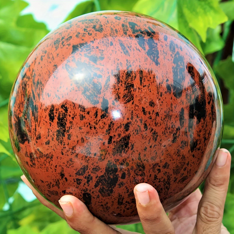 Red Obsidian Sphere,Polished Ornamental Crystal Display Piece,family theme, gorgeous style, decorative stones, crystal gifts