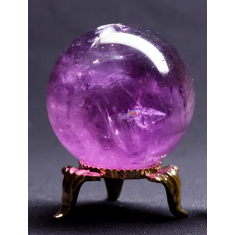 300gNatural Amethyst Quartz Crystal Sphere Ball — Healing Stone, Meditation Sphere