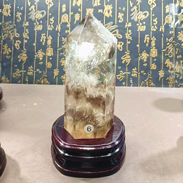 Natural Citrine Quartz Crystal Wand — Yellow Healing Point, Abundance & Positivity Stone