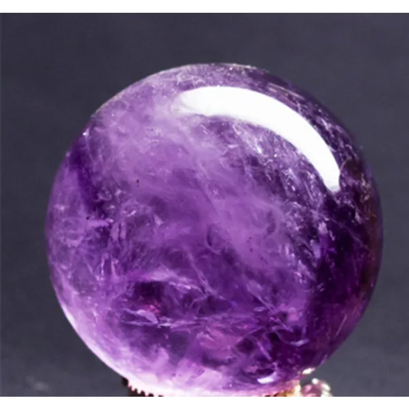 300gNatural Amethyst Quartz Crystal Sphere Ball — Healing Stone, Meditation Sphere