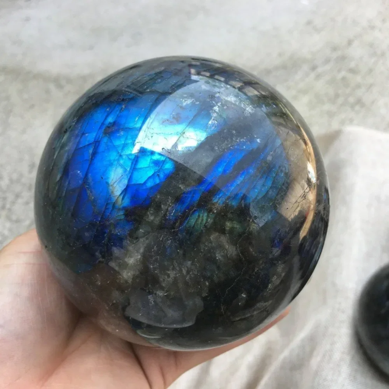 6-10cm Labradorite Ball Sphere  Home Decoration Crafts   High Quality  Natural Smooth  Stone  Crystals and Stones Healing Ball