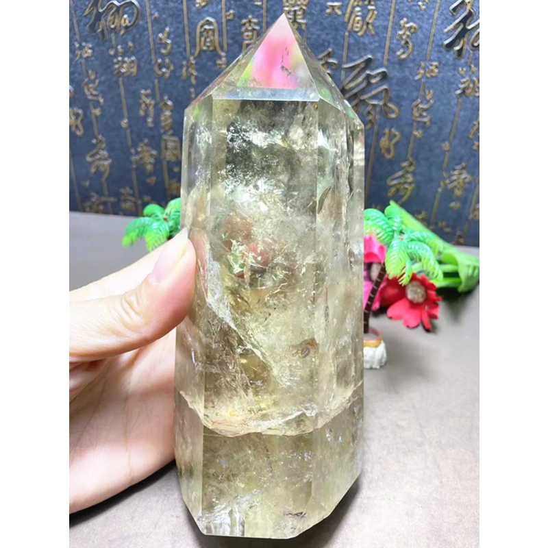 Natural Quartz Crystal Wand — Healing Point, Home Decoration Ornament