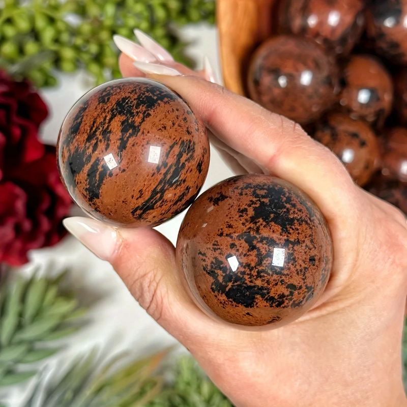 Red Obsidian Sphere,Polished Ornamental Crystal Display Piece,family theme, gorgeous style, decorative stones, crystal gifts