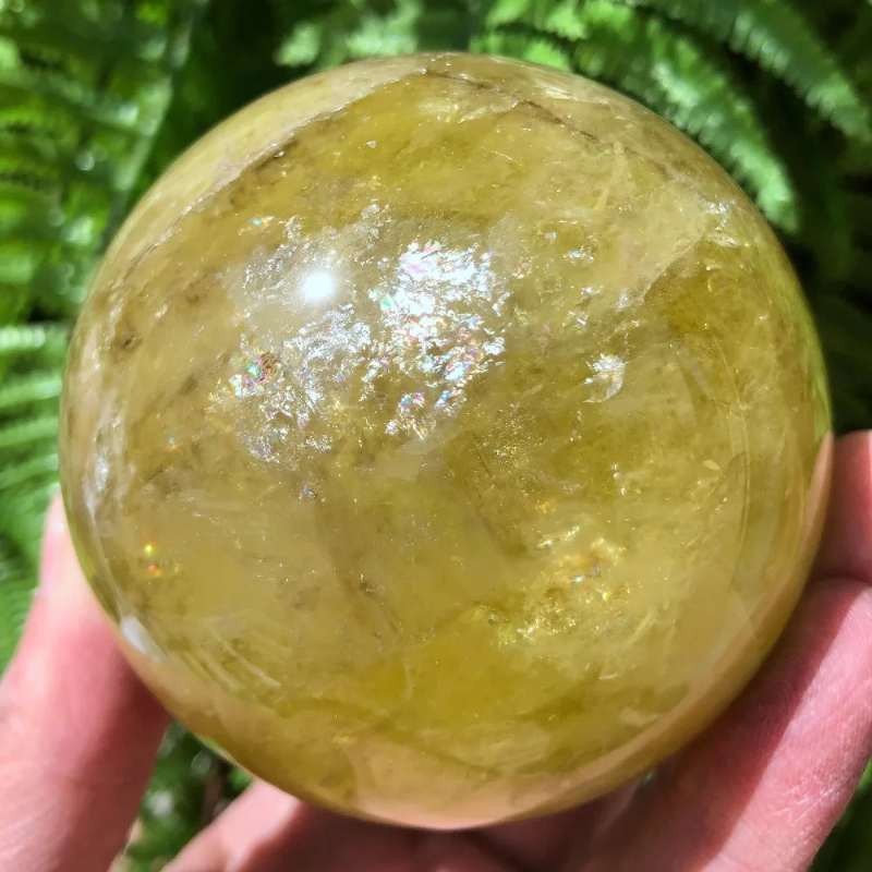 7-7.5cm High Quality Citrine Sphere Crystal Stone Yellow Crystal  Energy Gift  Crystals and Stones Healing  Crystals Decor