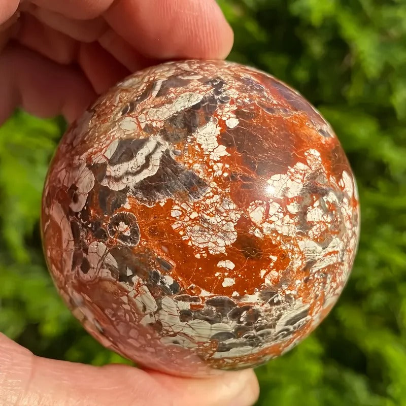 1pc Natural Money Lace Agate Sphere,Fengshui Fortune Ball, Home Decor, Perfect Holiday & Family Gift, Divination Sphere