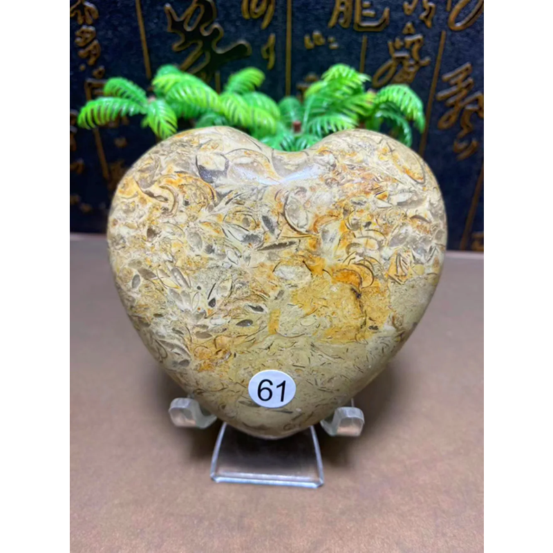 Natural Quartz Crystal Carved Heart — Polished Love Stone, Home Decor for Couples