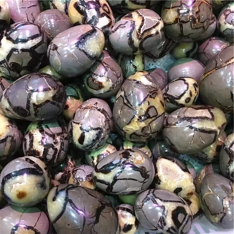 500-800g Turtle Back Stone Dragon Crack Egg Crystal Healing Stone, Home Decor, One-of-a-Kind Valentine's Day Gift