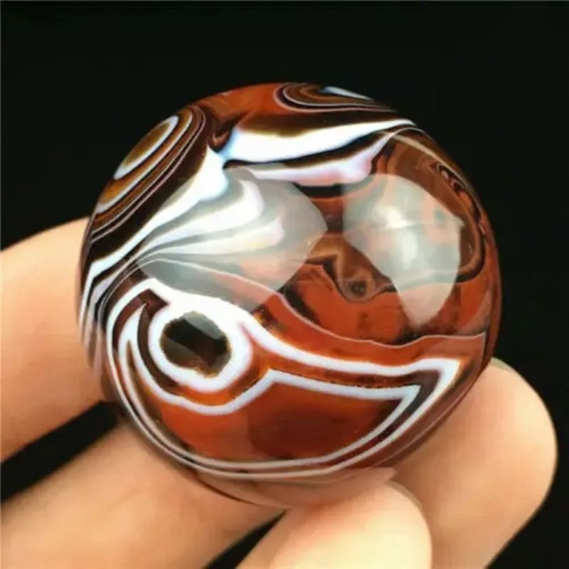 Natural quartz crystal lace agate ball reiki energy ball treatment  + 15pcs