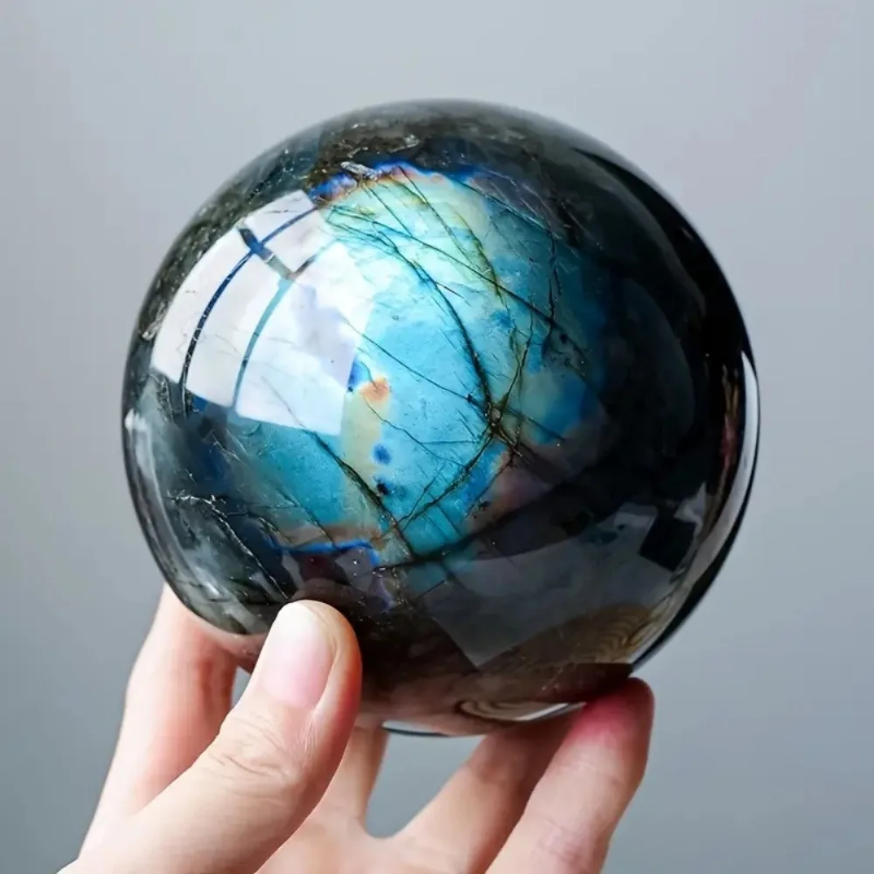 6.5-7CM Labradorite Ball Sphere  Home Decoration Crafts Crystals and Stones Healing Crystals Gifts  Angel Crystal Stone