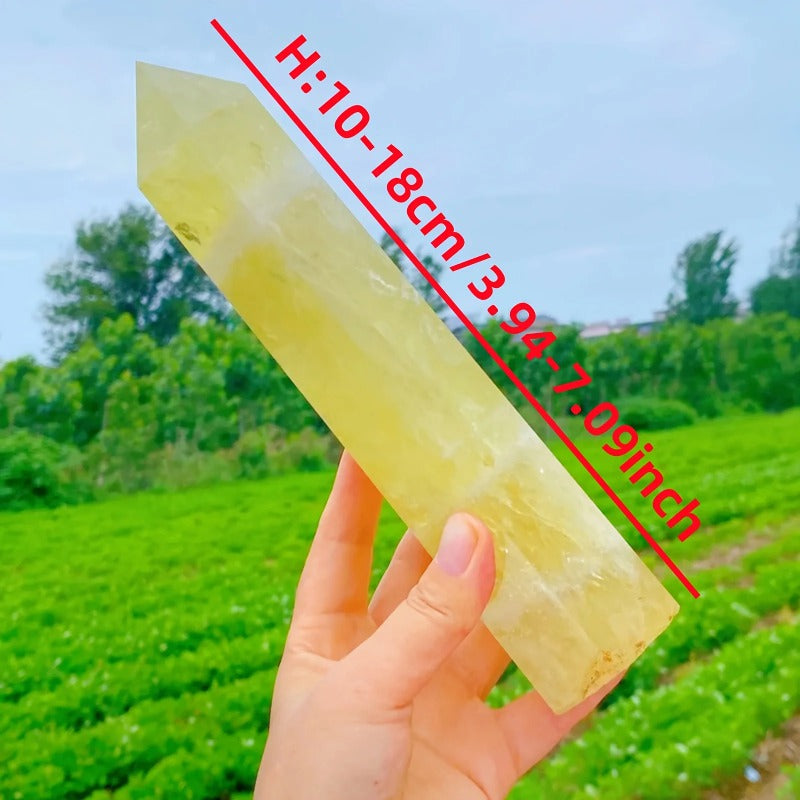 1PC Natural Citrine Crystal Tower - unique polished gemstone for home and office decoration, perfect for gift collection