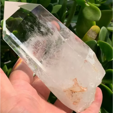 Natural Clear Quartz Crystal Wand — Single-Terminated Point, Healing & Meditation Tool