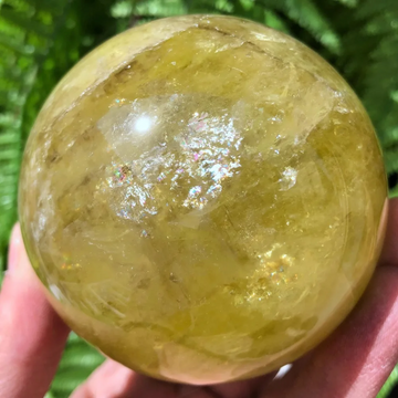 9.5-10cm Citrine Sphere Fashion Meditation Home Decoration Smooth Semi Precious Stones  Decoration Mineral Specimen