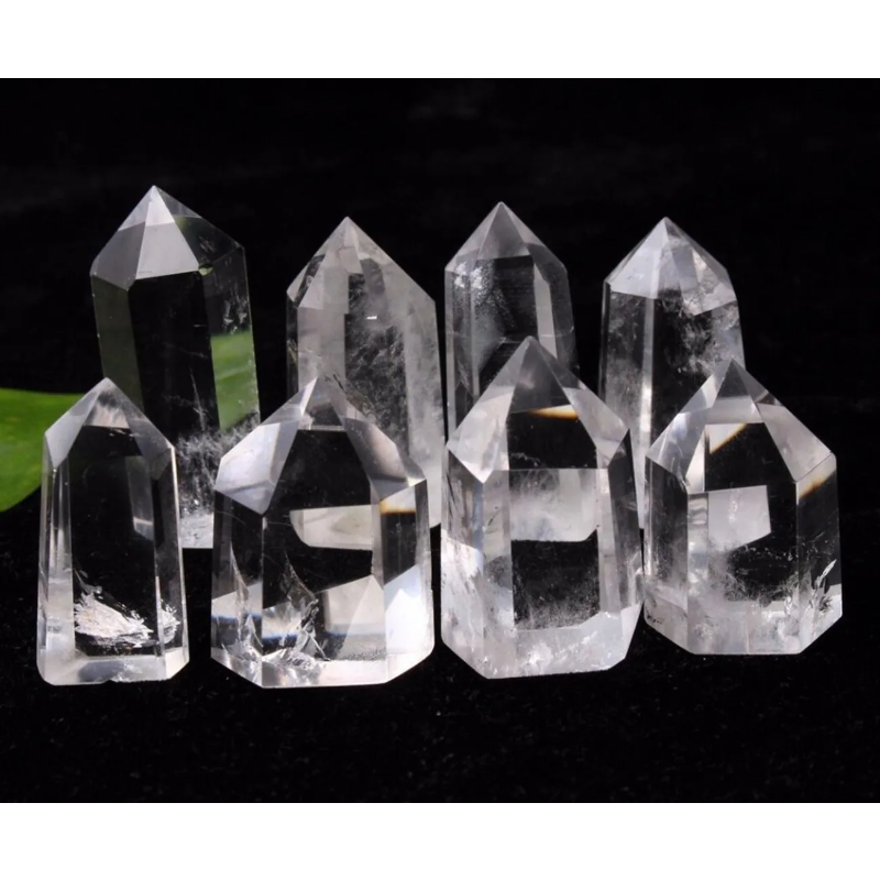 Large Lemurian Seed Quartz Crystal Points — Set of 6 Natural Raw Healing Stones