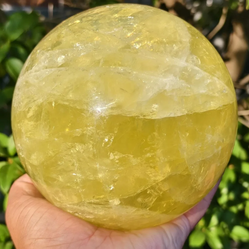 7-7.5cm High Quality Citrine Sphere Crystal Stone Yellow Crystal  Energy Gift  Crystals and Stones Healing  Crystals Decor