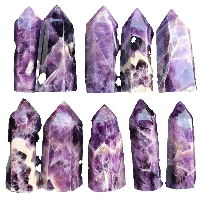 The ultimate natural energy quartz lightning fantasy amethyst making wand reiki home decoration square tablet tower and healing