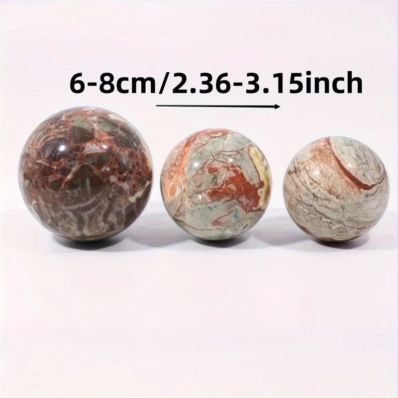 1pc Natural Money Lace Agate Sphere,Fengshui Fortune Ball, Home Decor, Perfect Holiday & Family Gift, Divination Sphere