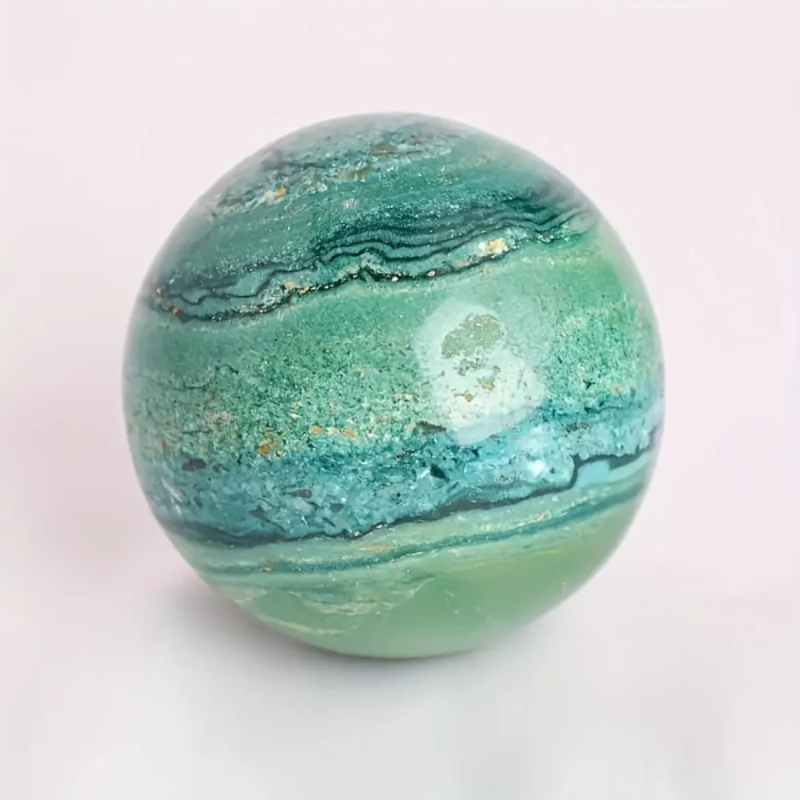 7.5-8cm Ocean Jasper Sphere Mineral Healing Quartz Crystal Decoration  Rose Quartz Room Decoration Cuarzos Piedras Naturales