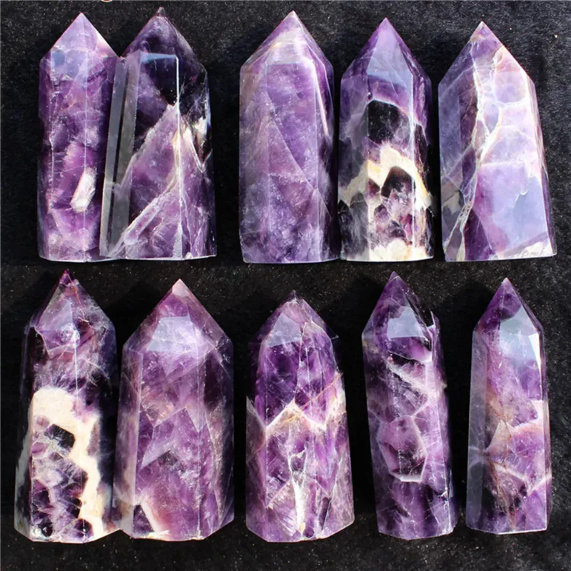 The ultimate natural energy quartz lightning fantasy amethyst making wand reiki home decoration square tablet tower and healing