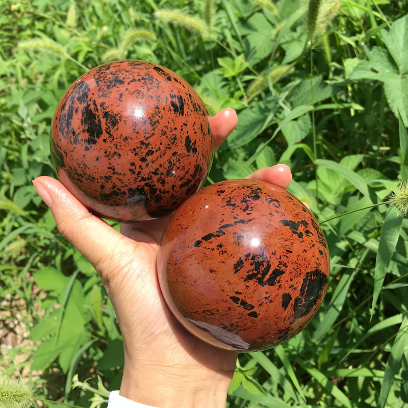Red Obsidian Sphere,Polished Ornamental Crystal Display Piece,family theme, gorgeous style, decorative stones, crystal gifts
