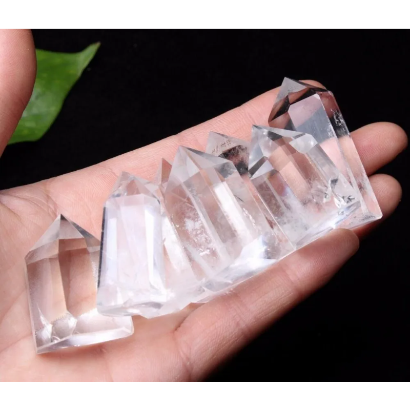 Large Lemurian Seed Quartz Crystal Points — Set of 6 Natural Raw Healing Stones