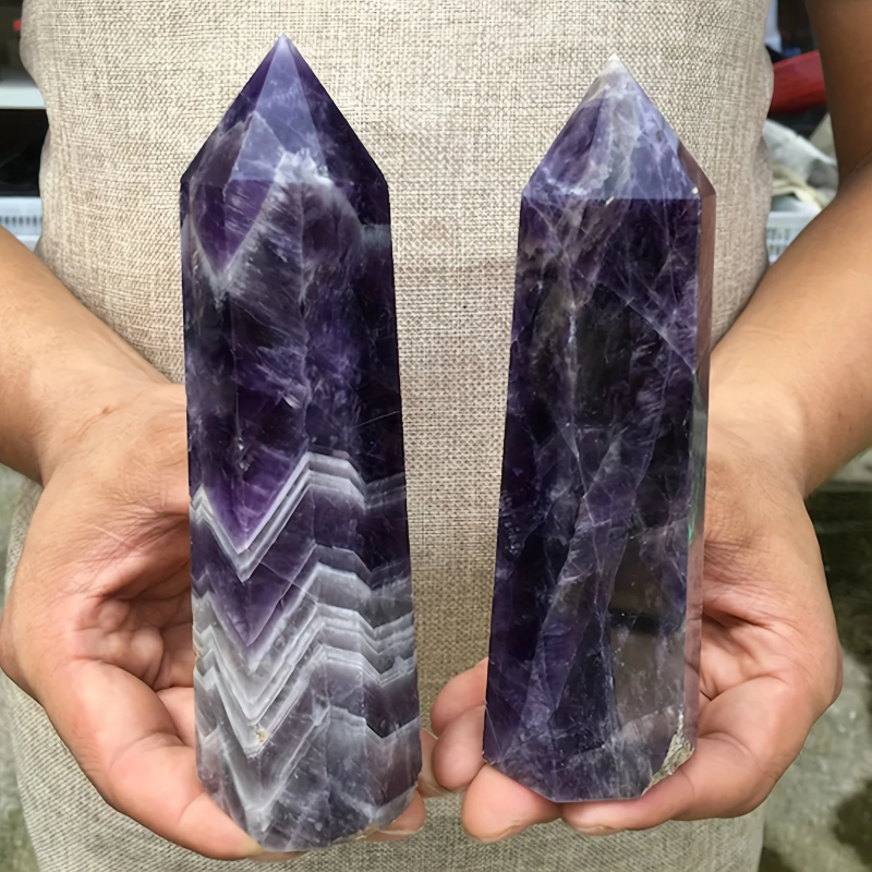 1pc Dream Amethyst Wand Crystals Tower, home decoration, garden embellishment and romantic gifts, family theme, gorgeous style