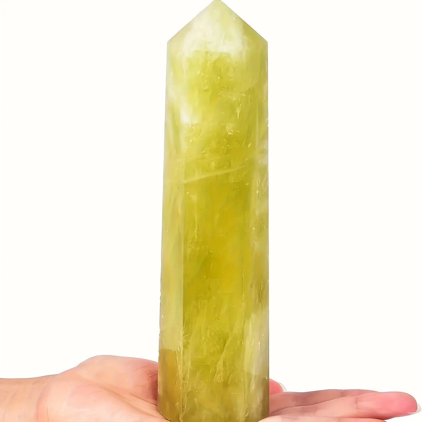 1PC Natural Citrine Crystal Tower - unique polished gemstone for home and office decoration, perfect for gift collection