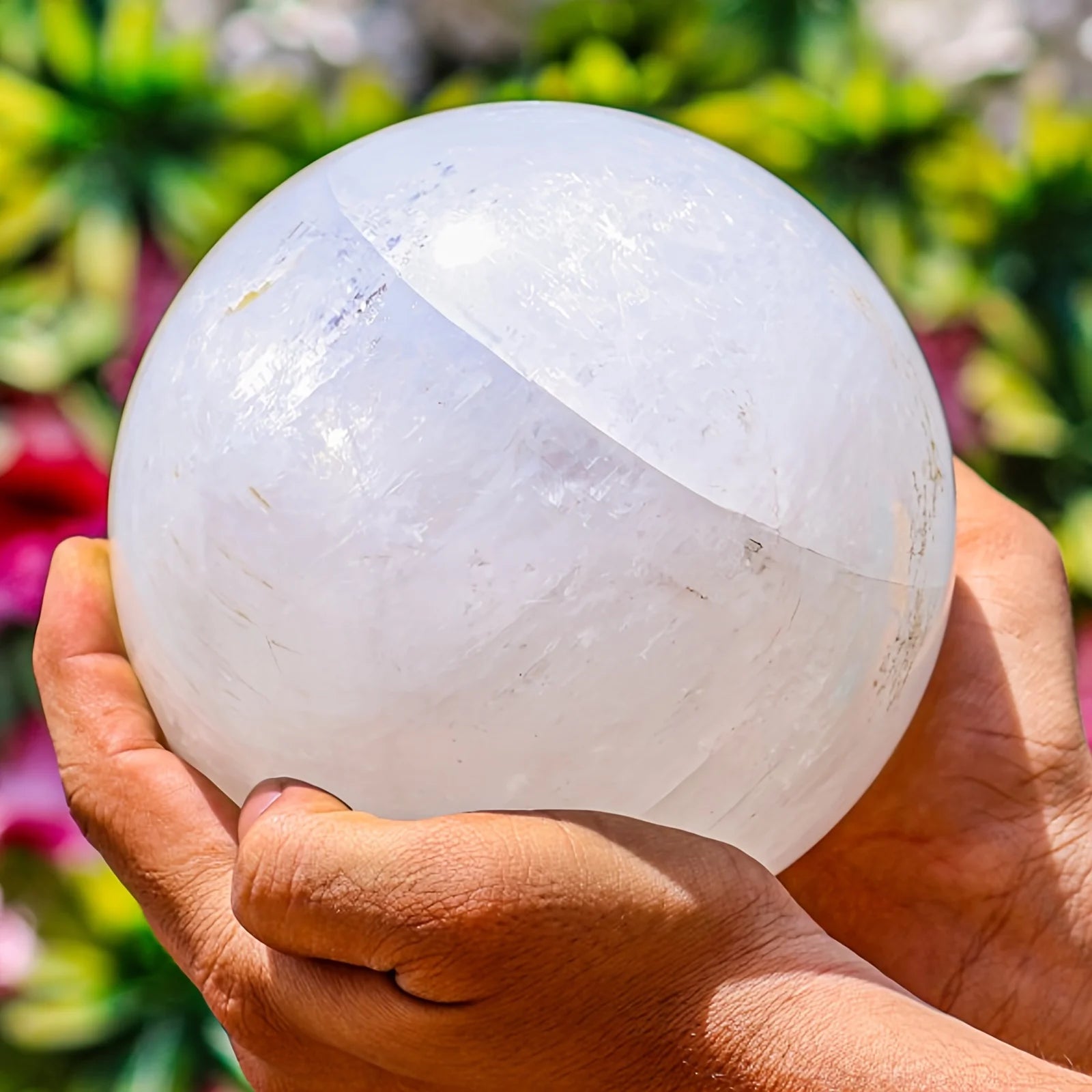 1pc Delicate White Calcite Crystal Ball-Healing Gemstone, Unique Gift Perfect Home Decorate, gorgeous style, decorative stones