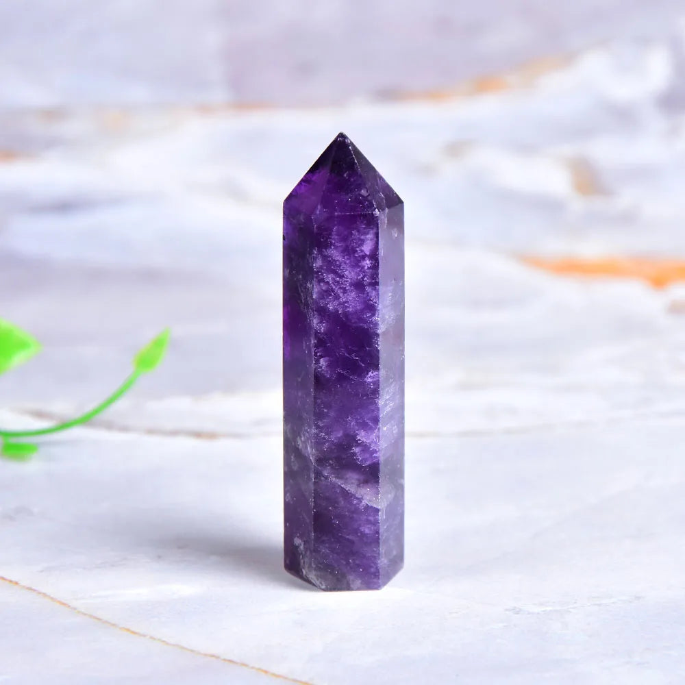 Natural Dream Amethyst Quartz Tower Wand High Quality Healing Crystal Crystal Points For FengShui Decoration Crystal Ener Tower