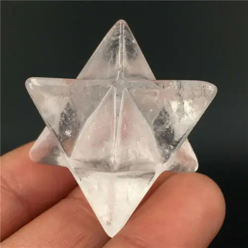 Natural Tiger's Eye Merkaba Star — Sacred Geometry Crystal Point, Chakra Reiki 1.5"