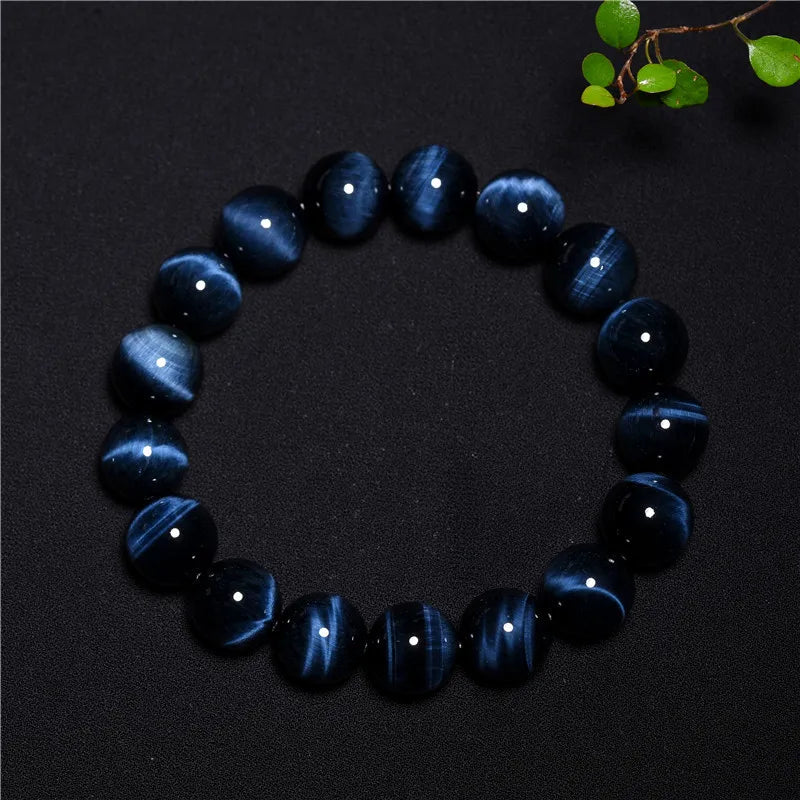Fashion Royal Blue Tiger Eye Bracelets for Women Lightning Tiger Eyes Beads Bracelets Men Natural Stone Bracelet Pulsera Hombre