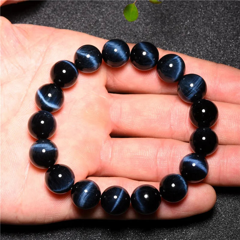 Fashion Royal Blue Tiger Eye Bracelets for Women Lightning Tiger Eyes Beads Bracelets Men Natural Stone Bracelet Pulsera Hombre