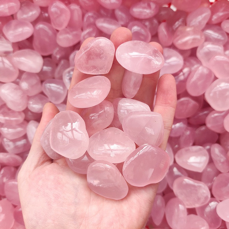 Natural Rose Quartz Heart — Polished Crystal Cabochon & Pendant Component