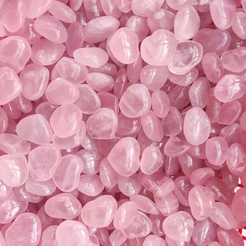 Natural Rose Quartz Heart — Polished Crystal Cabochon & Pendant Component