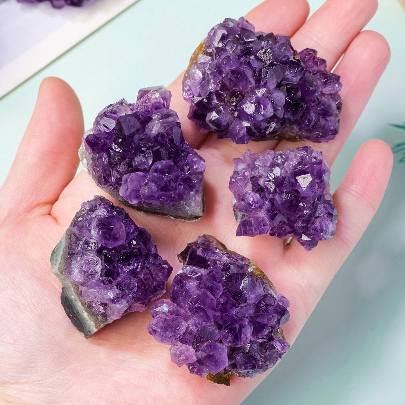 Natural Amethyst Cluster — Uruguayan Amethyst Geode Raw Stone
