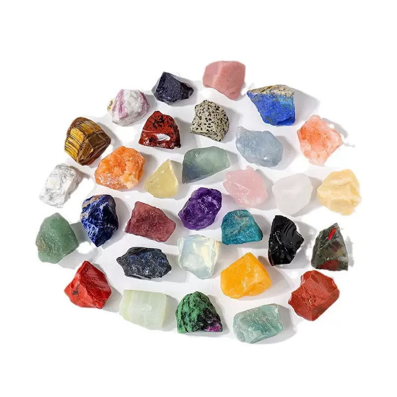 Crystal Diffuser Stones & Aromatherapy Rocks — Clear Quartz, Citrine, Amethyst & Green Fluorite