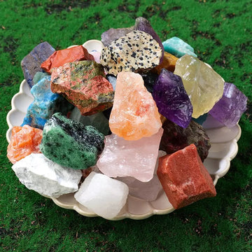 Crystal Diffuser Stones & Aromatherapy Rocks — Clear Quartz, Citrine, Amethyst & Green Fluorite
