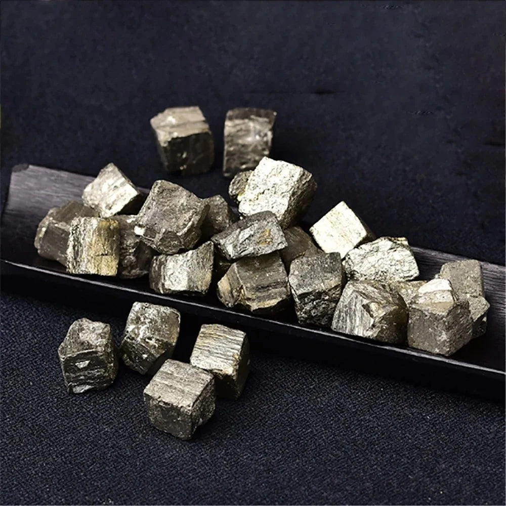 Natural High Density Peru Pyrite Cubic Ore Stone Crystal Mineral Specimen Pyrite Cube Cluster Energy Home Decoration