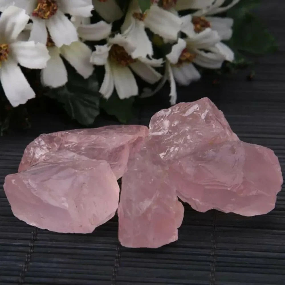 Rose Quartz Natural Raw Rough Crystal Healing Reiki Mineral Specimen Rock Stone