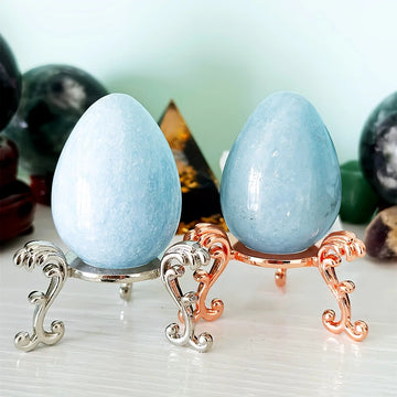 1pc Blue Celestite Crystal Egg Polished Carving Wholesale Gemstone Decor Supply, Blue Celestite Egg, Hand Carved Crystal Egg