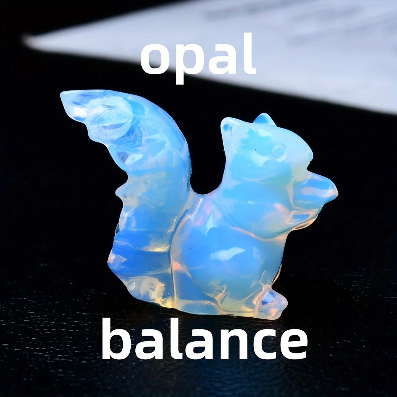 Artificial Crystal Carved Squirrel, Perfect Crystal Gift, Made Of Bare Stone Jewelry, Unique Home Decoration Meditation Stone