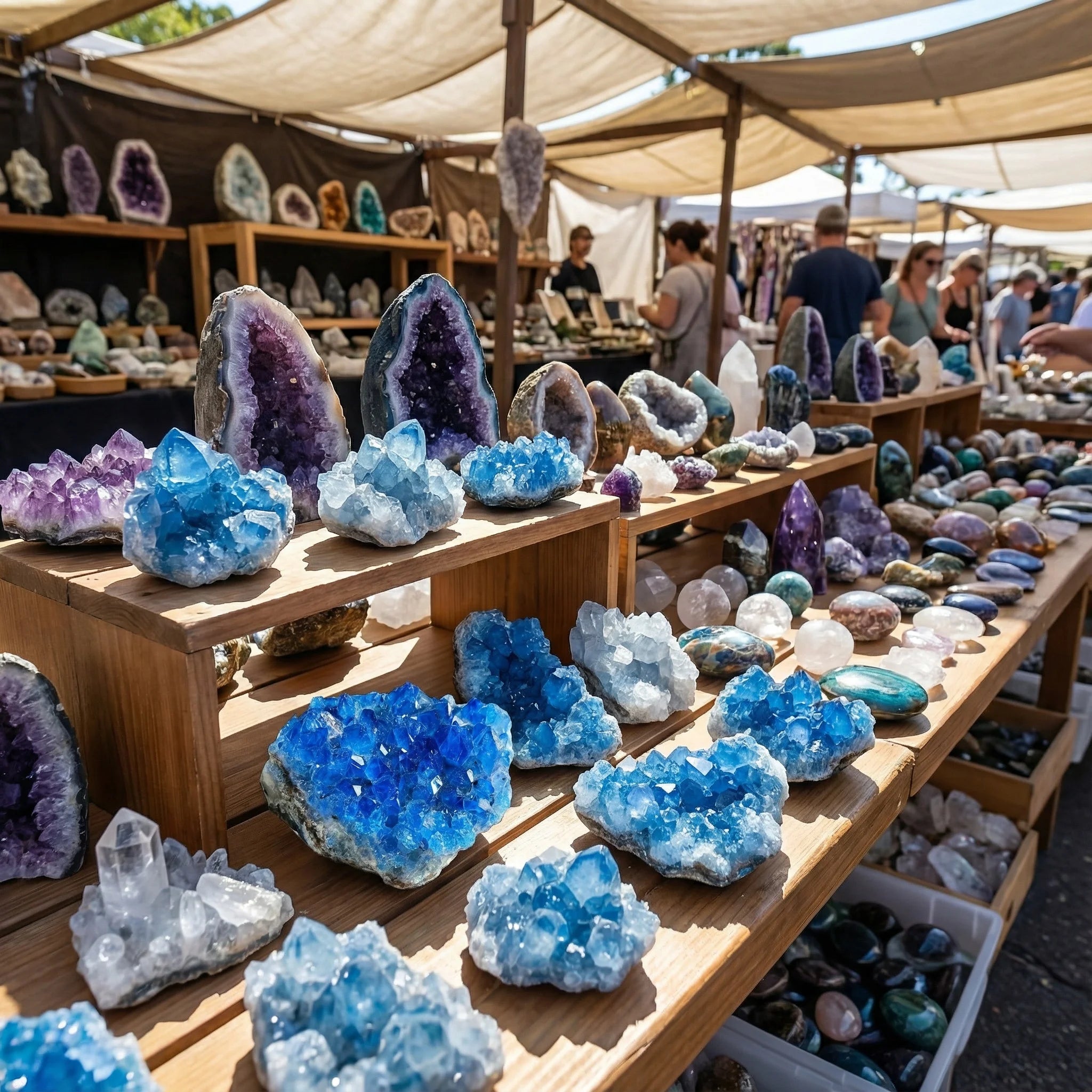 A stunning blue quartz cluster | A sparkling decorative piece, perfect for home and office, a unique geological gift idea.