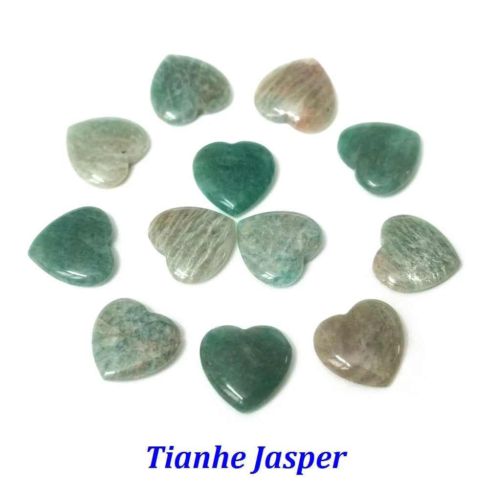 20mm Heart Shape love Natural Crystal Amethyst Rose Quartz Mineral Healing Gemstone Chakra Stone Home Decoration Valentine Gift