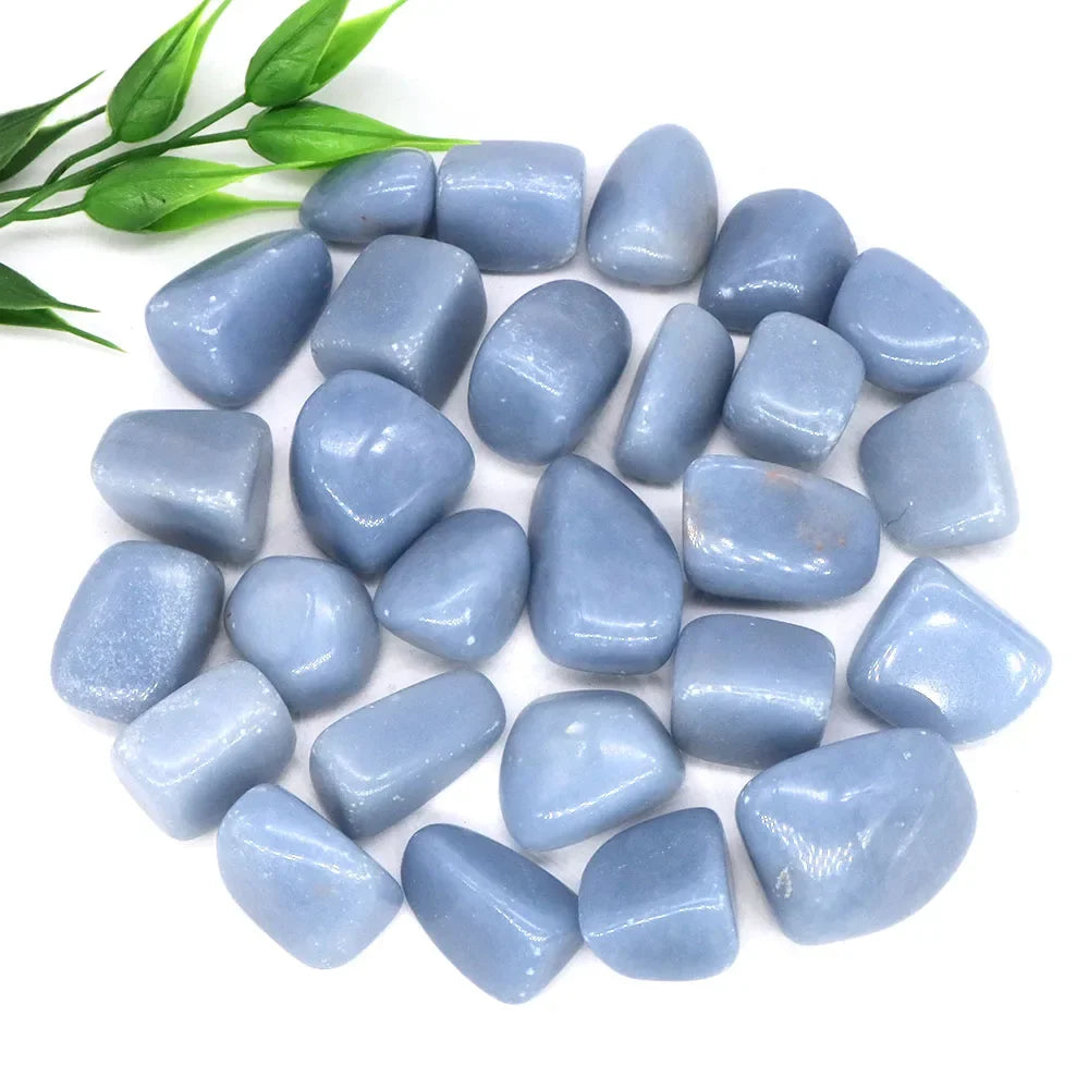 3-12mm Angelite Chips,  Angelite Tumbled Chips, Natural Semi Tumbled Angelite Gemstone Chips, Crushed Mini Crystals, Undrilled