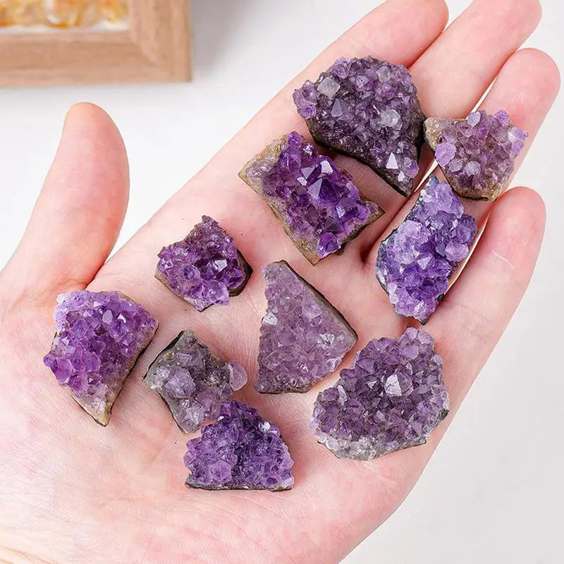 Natural Raw Amethyst Quartzs Purple Crystal Cluster Healing Stones Specimen Home Decoration Crafts Decoration Ornament 10g