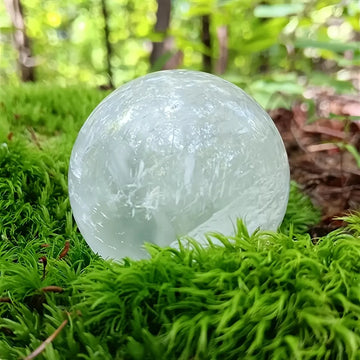 1pc Natural Snow Phantom Quartz Crystal Sphere - a White Ghost Crystal Decoration, Perfect for Home Or Office Desk